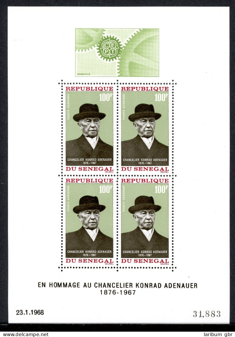 Senegal Block 4 A Postfrisch Adenauer #IN480 - Senegal (1960-...)