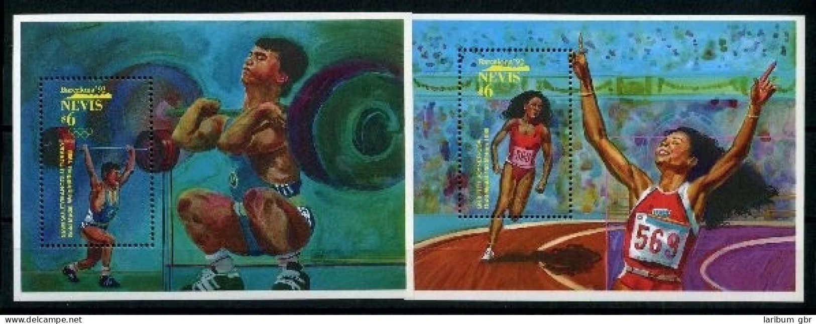 Nevis Block 44-45 Postfrisch Olympiade 1992 #GX175 - Anguilla (1968-...)