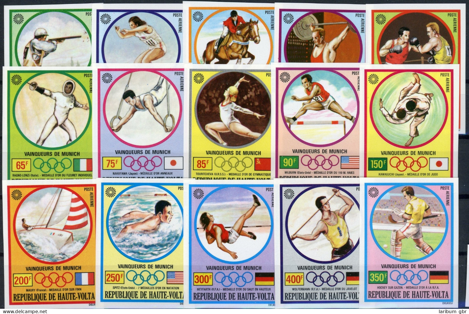 Obervolta 387-401 B Postfrisch Olympiade #ID087 - Burkina Faso (1984-...)