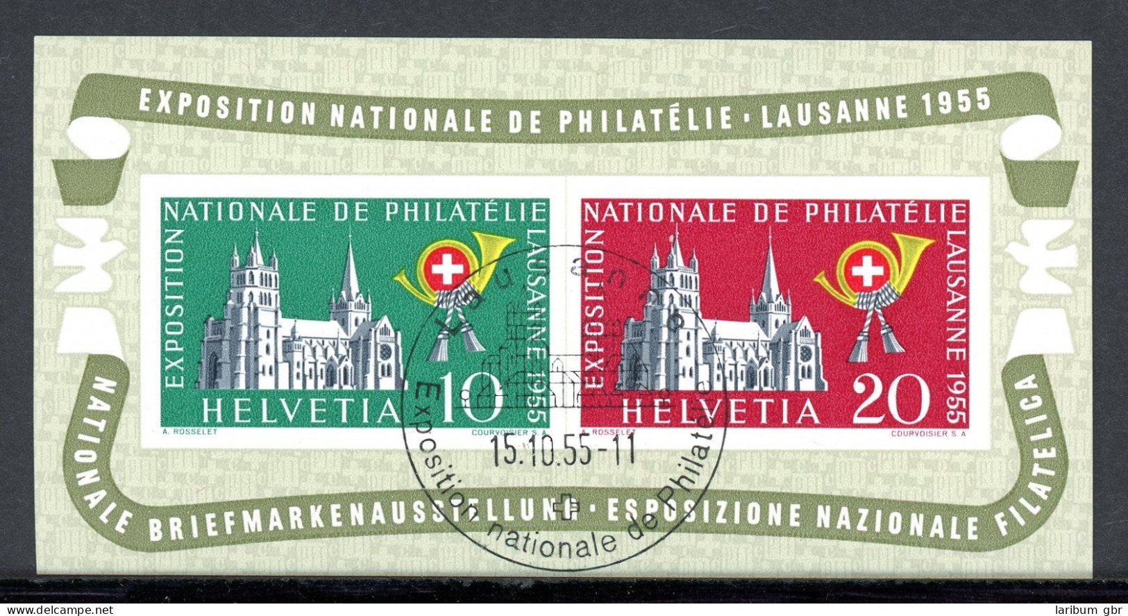 Schweiz Block 15 Gestempelt Lausanne 1955 #IA029 - Autres & Non Classés