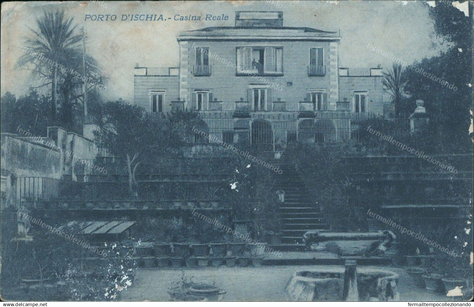 Cs329 Cartolina Porto D'ischia Casina Reale Provincia Di Napoli Campania - Napoli (Napels)