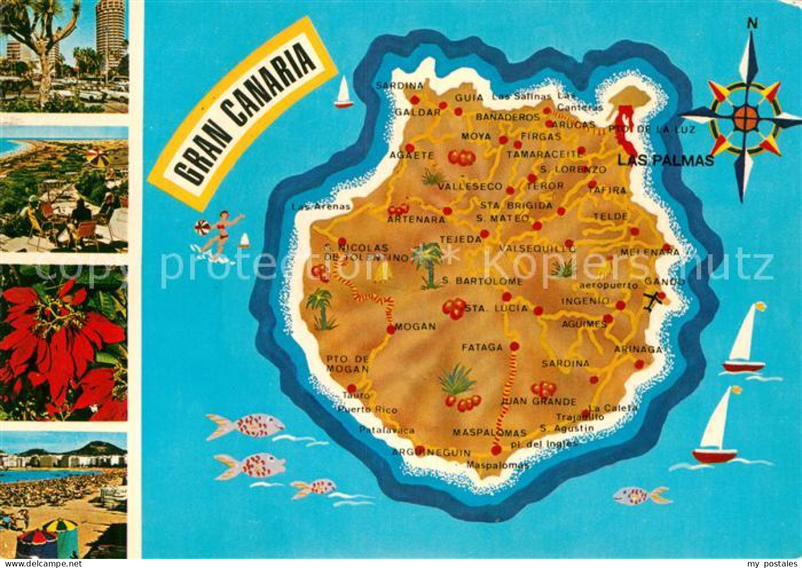 72959511 Gran Canaria Lageplan Spanien - Sonstige & Ohne Zuordnung