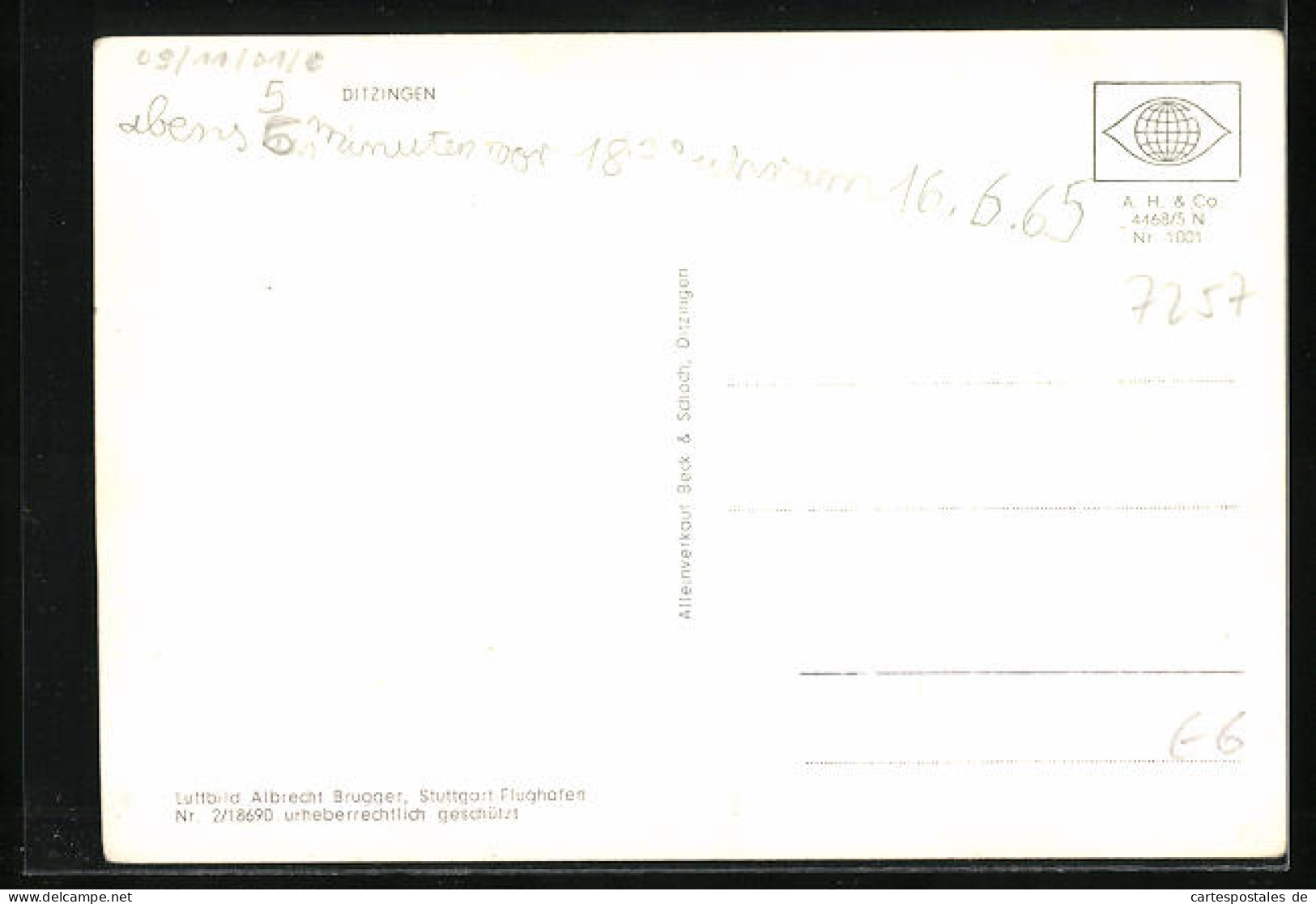 AK Ditzingen, Luftbild Der Ortschaft  - Ditzingen