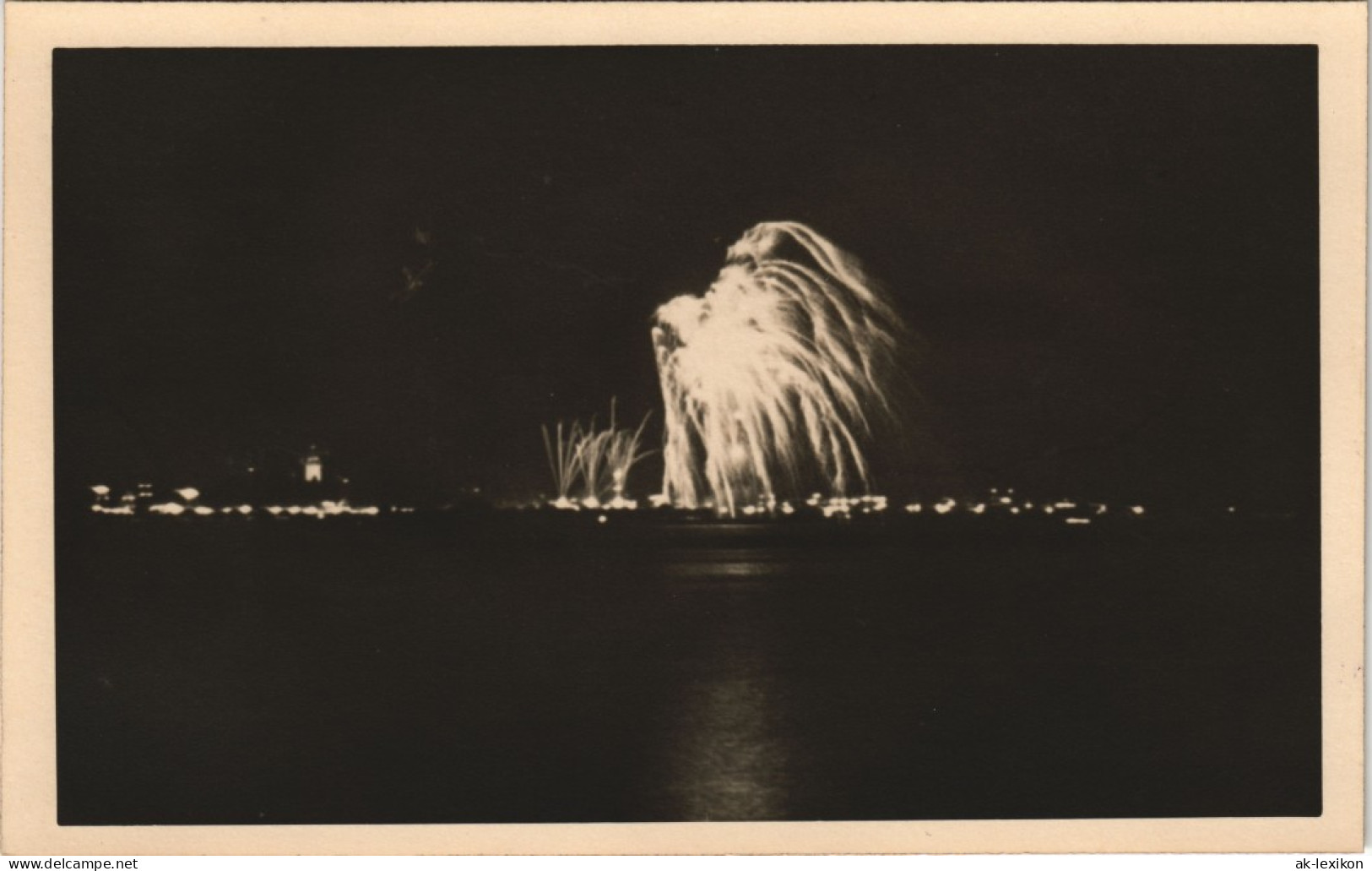 Swinemünde Świnoujście Kurhaus Feuerwerk Bei Nacht 1929 Privatfoto Foto - Pommern