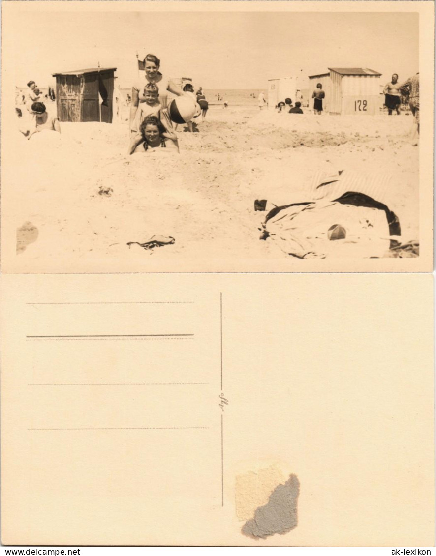 Swinemünde Świnoujście Strand, Strandspiele 1929 Privatfoto Foto - Pommern