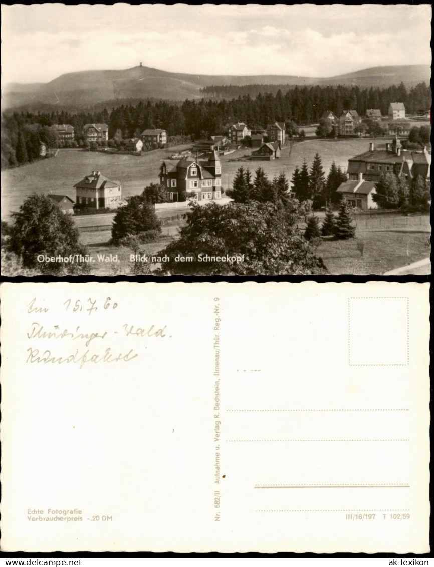 Ansichtskarte Oberhof (Thüringen) Blick Nach Dem Schneekopf 1959 - Oberhof