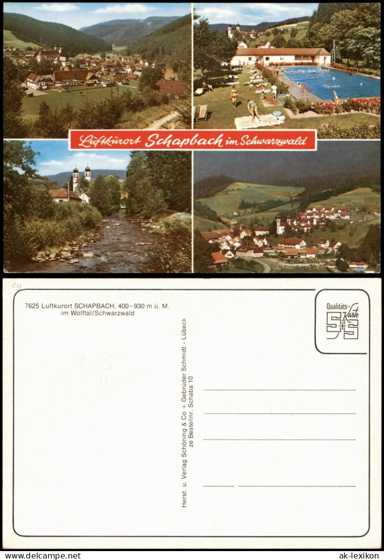 Bad Rippoldsau-Schapbach MB Ortsansichten V. Schapbach Im Schwarzwald 1980 - Bad Rippoldsau - Schapbach