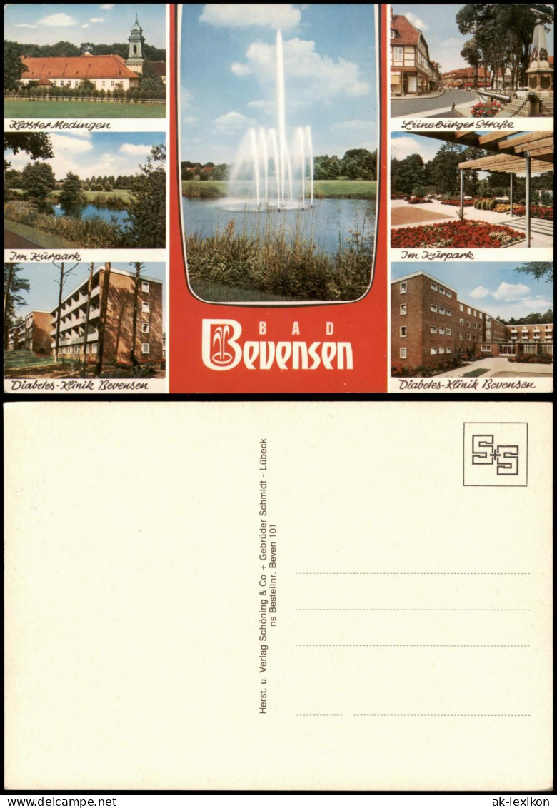 Bad Bevensen Mehrbild-AK U.a. Kloster Medingen, Diabetes-Klinik. 1975 - Bad Bevensen