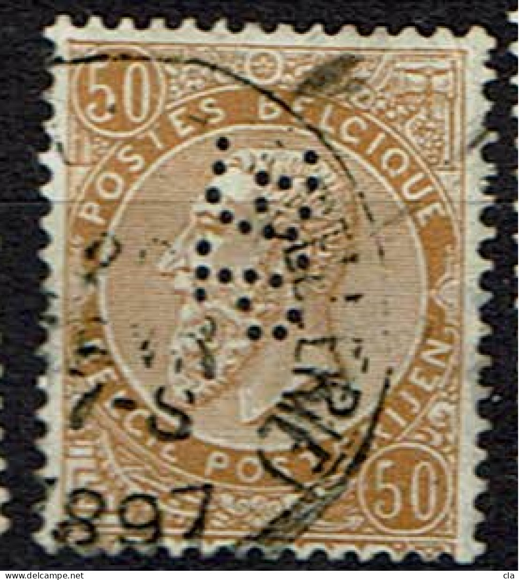 62  Sans Bdl  Obl   Perforé - 1893-1900 Thin Beard