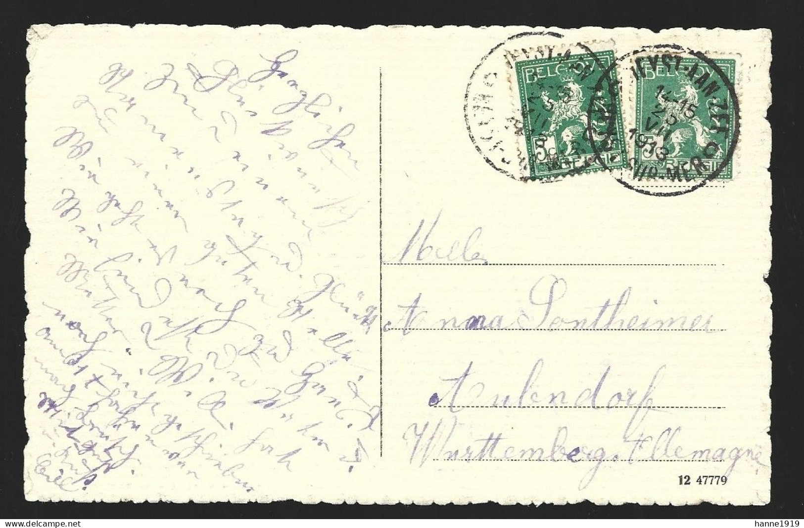 Zeebrugge Estacade Et Môle Briefstempel 1913 Heist Aan Zee Htje - Zeebrugge