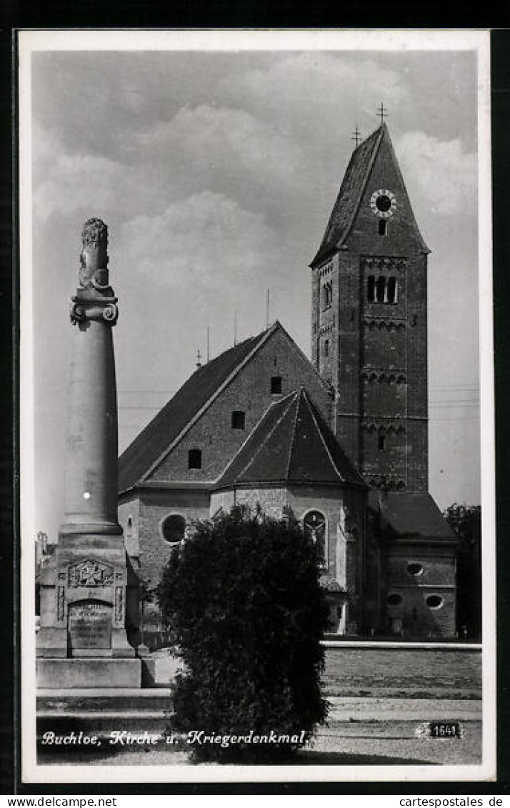 AK Buchloe, Kirche Und Kriegerdenkmal  - Buchloe