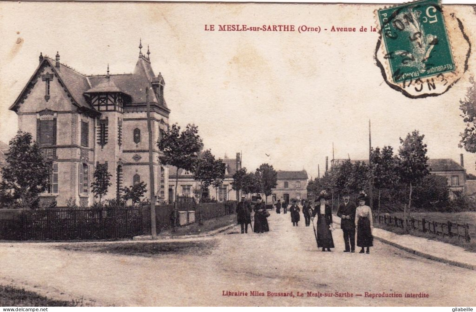 61 - Orne - LE MESLE Sur SARTHE ( Le Mele Sur Sarthe ) - Avenue De La Gare - Le Mêle-sur-Sarthe