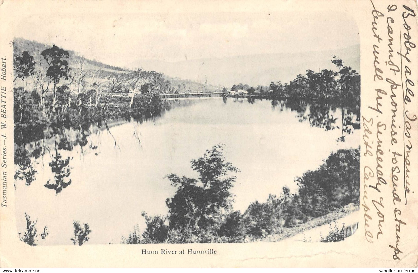 CPA AUSTRALIE / TASMANIE / HUON RIVER AT HUONVILLE - Altri & Non Classificati