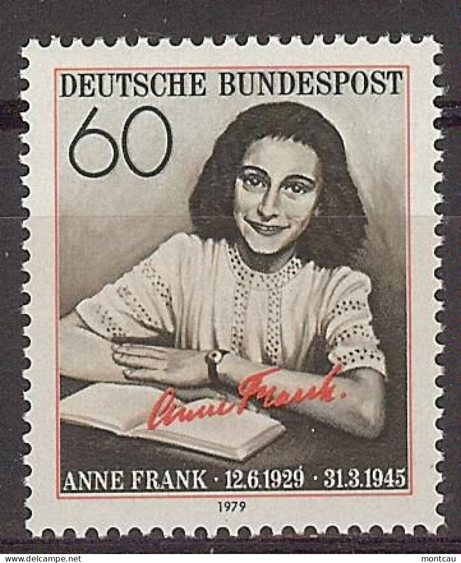 Germany 1979. Anna Frank M=1013 Y=857  (**) - Neufs