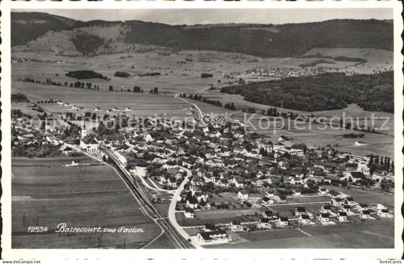 12344716 Bassecourt Vue Generale Aerienne Bassecourt - Sonstige & Ohne Zuordnung