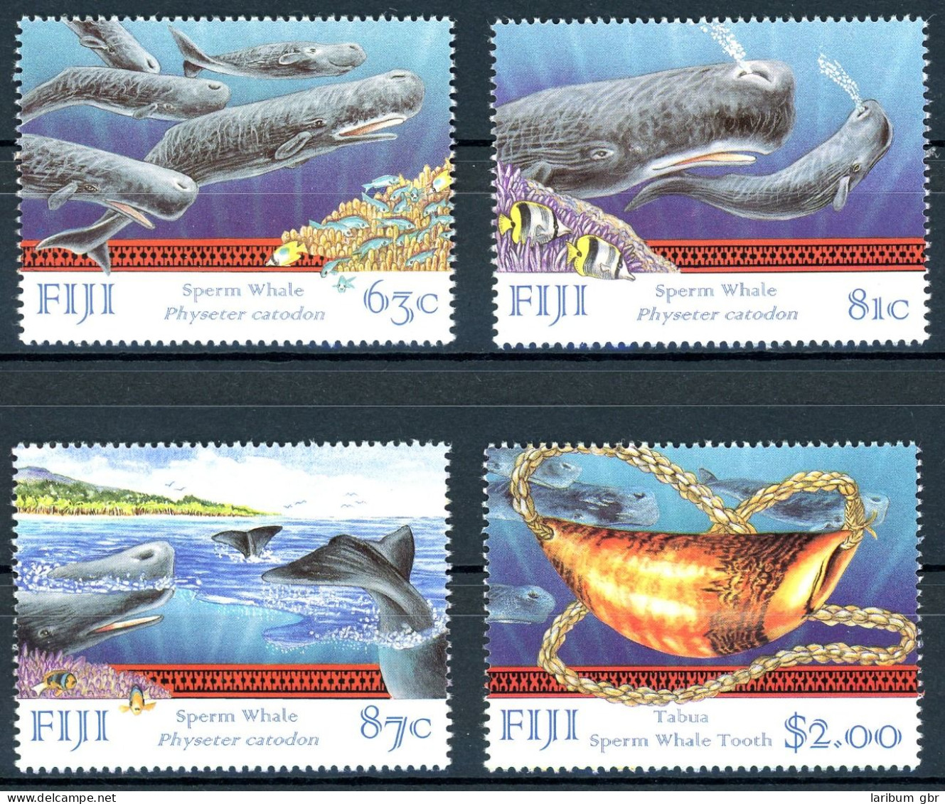 Fidschi Inseln 851-54 Postfrisch Wale #HK789 - Cookeilanden