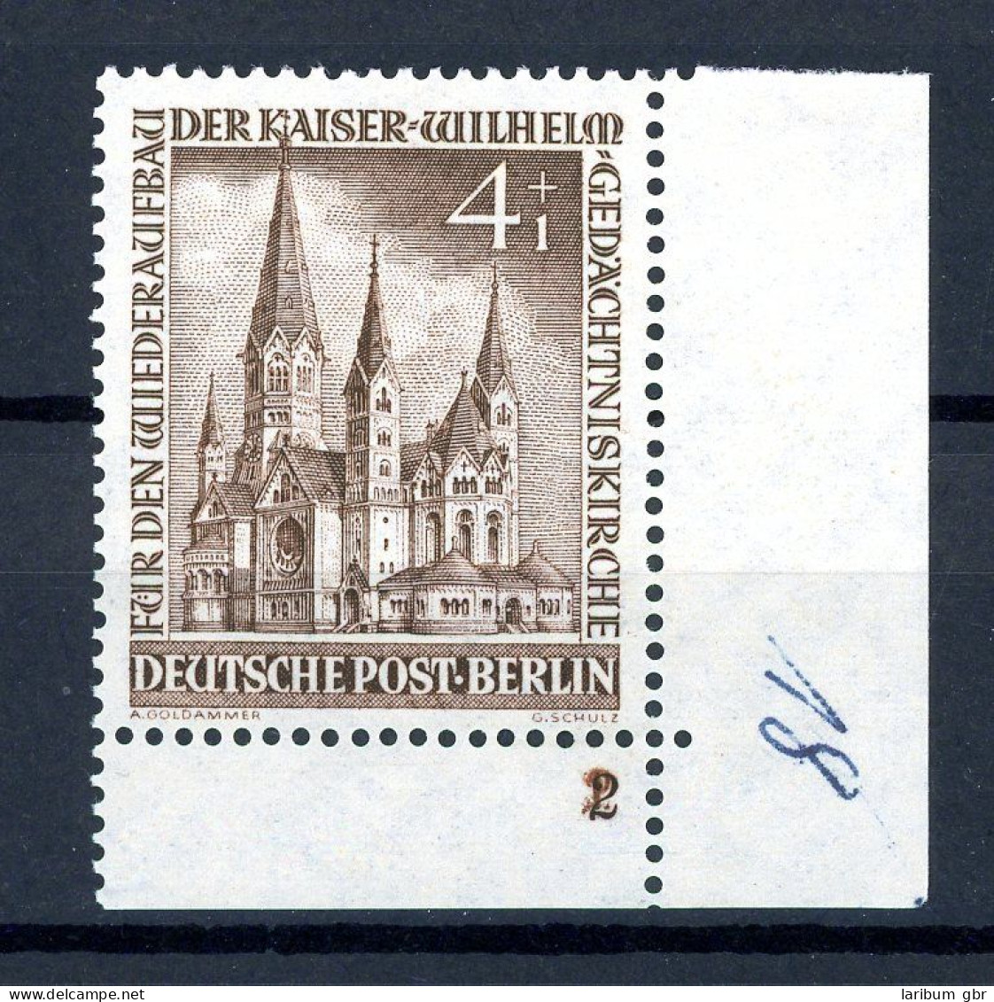 Berlin 106 Eckrand Ur Postfrisch Formnummer/ FN 2, Schmaler UR #JO972 - Otros & Sin Clasificación