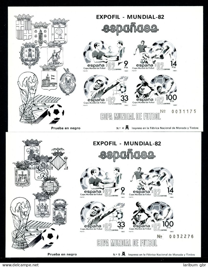 Spanien Block 25-26 Postfrisch Schwarzdrucke #HC329 - Other & Unclassified