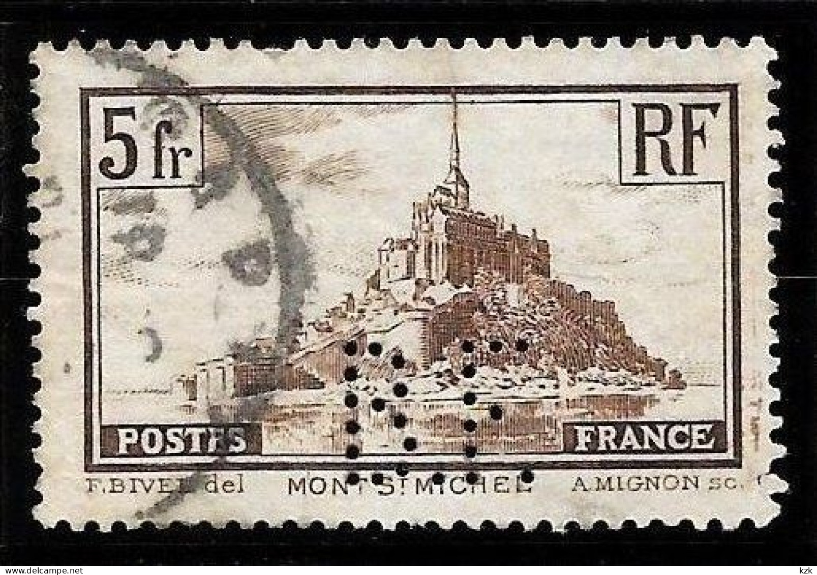 1 04	09	14	N°	260	Perforé	-	B.F. 96	-	BA NQUE De FRANCE - Used Stamps