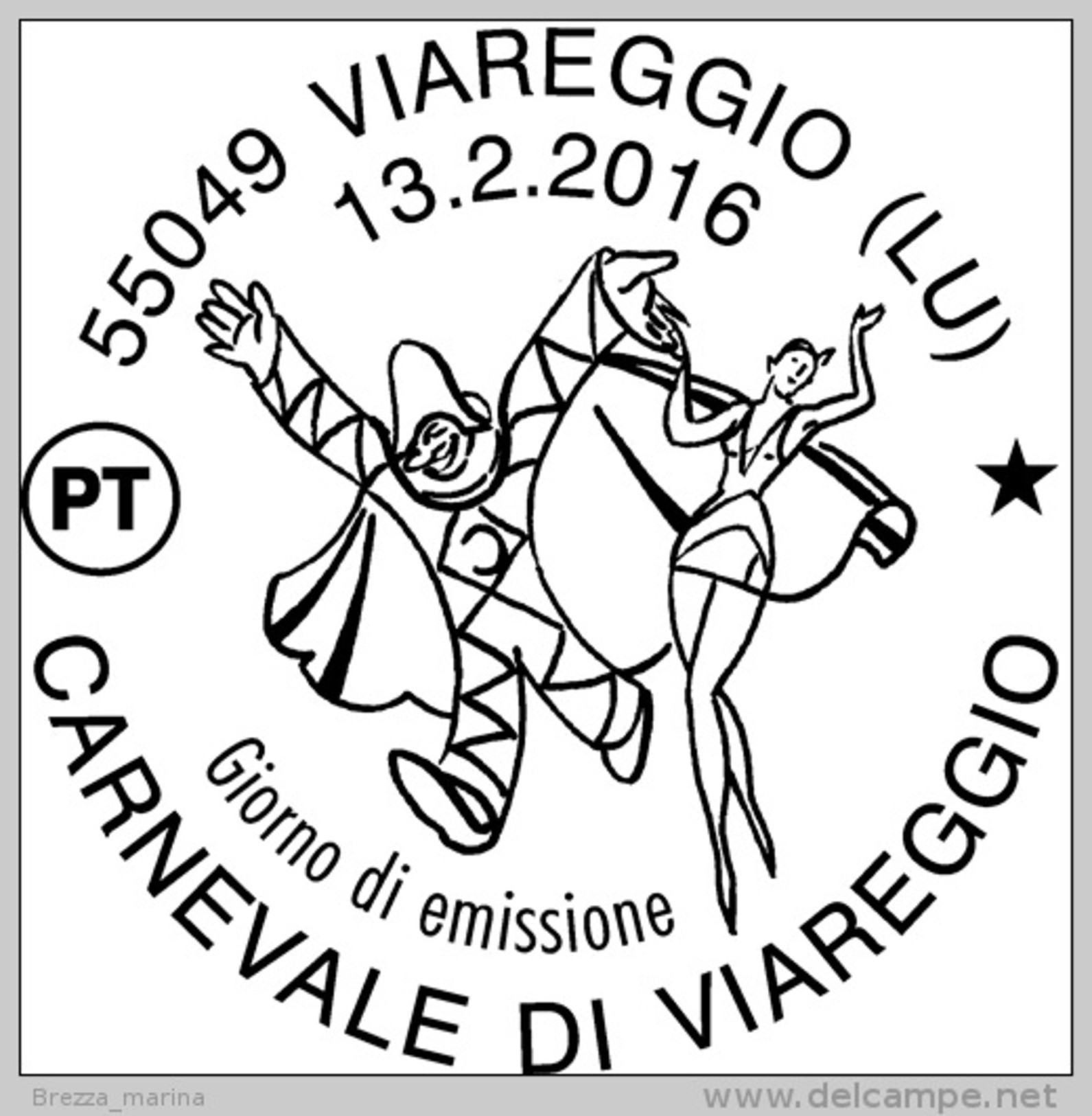 ITALIA - Usato - 2016 - Carnevale Di Viareggio - Burlamacco E Ondina -  0,95 - 2011-20: Used