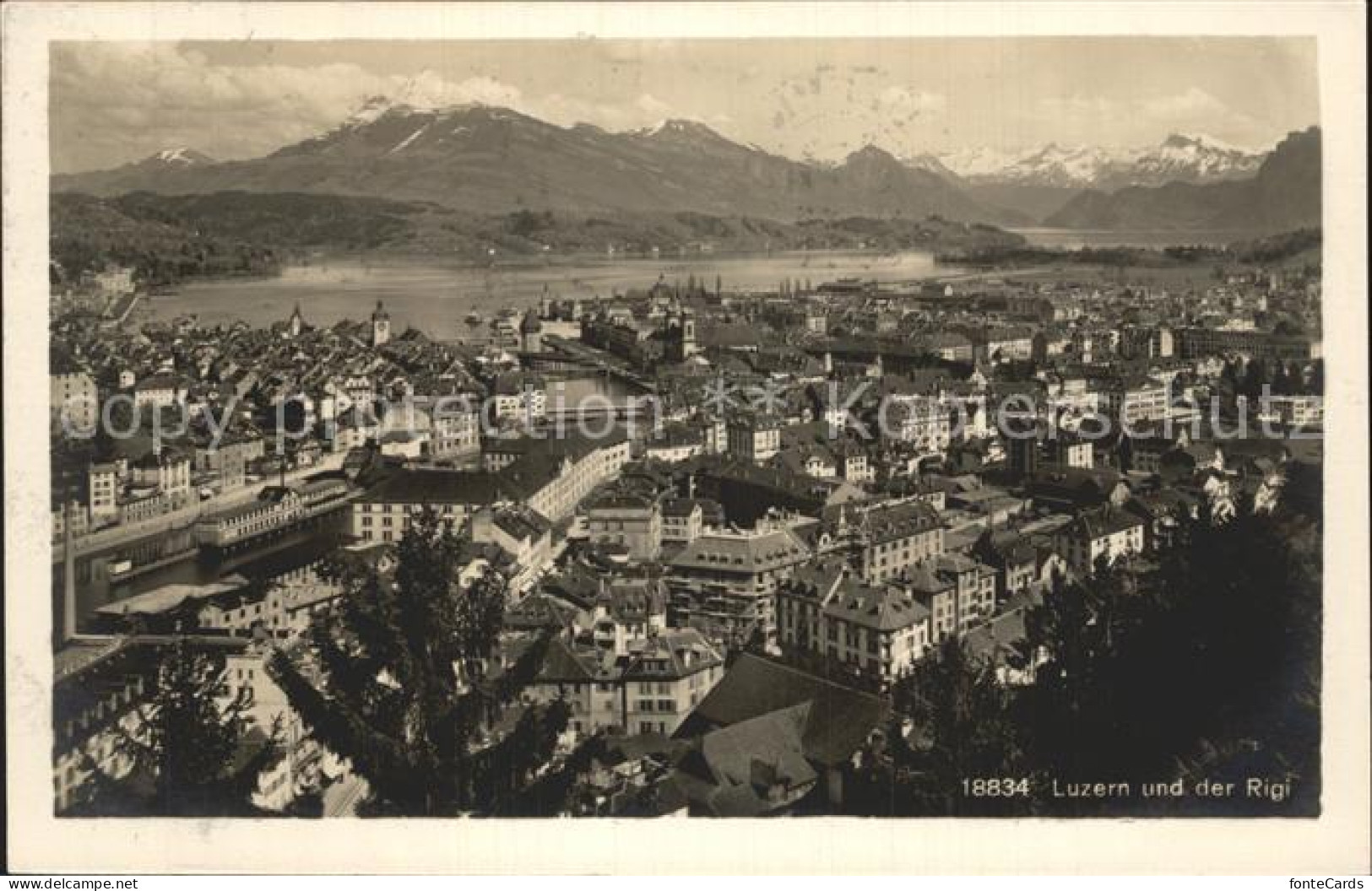 12317976 Luzern LU Und Der Rigi Vierwaldstaettersee Alpenpanorama Luzern - Other & Unclassified