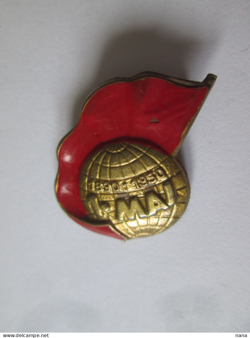 Insigne RDA:1er Mai 1950,taille=30 X 22 Mm/GDR/DDR Badge May 1,1950,size=30 X 22 Mm - Sonstige & Ohne Zuordnung