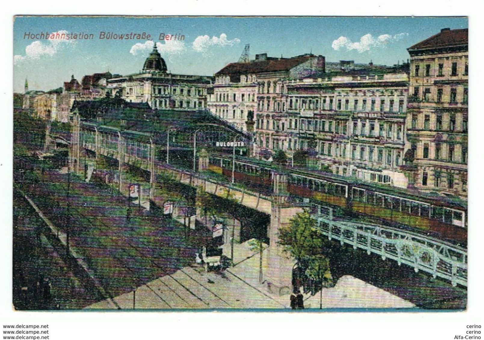 BERLIN:  HOCHBAHNSTATION  BULOWSTRASSE  -  KLEINFORMAT - Stations With Trains