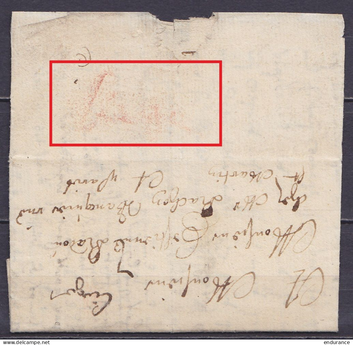 L. Datée 6 Octobre 1670 De LIEGE Pour Banquier à PARIS - Au Dos: Inscription Man. "Liege" à La Craie Rouge  & "Liège" à  - 1621-1713 (Pays-Bas Espagnols)