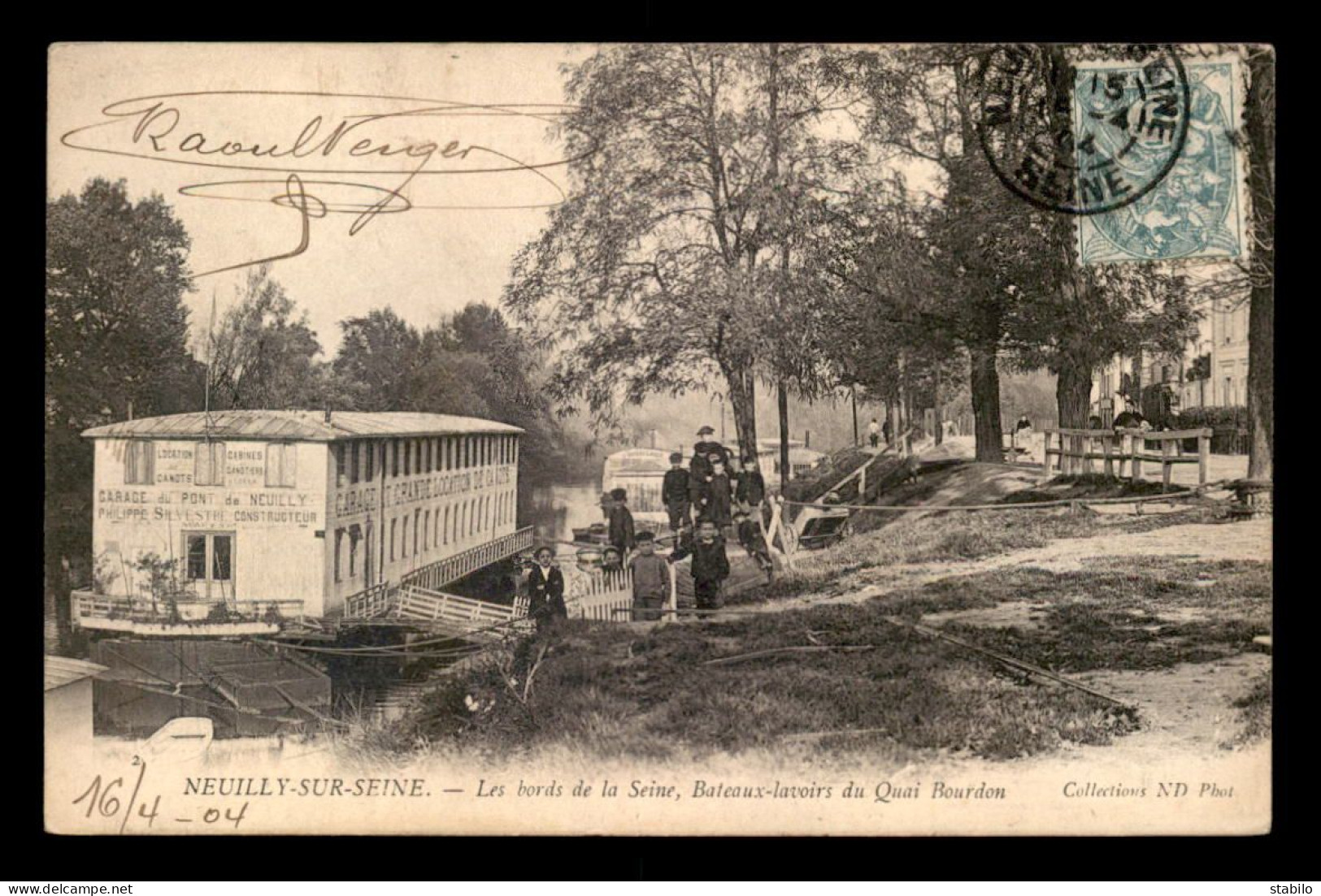 92 - NEUILLY-SUR-SEINE - BATEAUX-LAVOIRS DU QUAI BOURDON - Neuilly Sur Seine