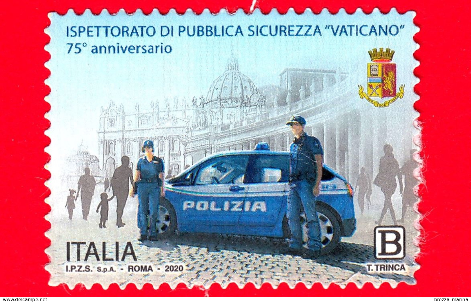 ITALIA - Usato - 2020 - 75 Anni Dell’Ispettorato Di Pubblica Sicurezza Vaticano – Polizia - B - 2011-20: Gebraucht