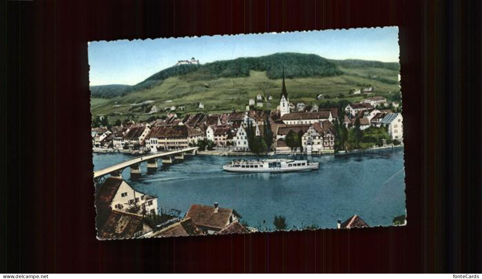 11384729 Stein Rhein Panorama Mit Schloss Hohenklingen Faehrschiff Stein Am Rhei - Sonstige & Ohne Zuordnung