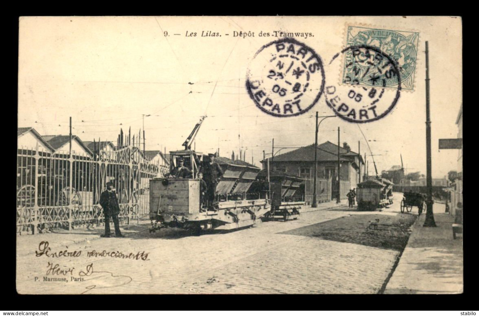 93 - LES LILAS - DEPOT DES TRAMWAYS - TRAMWAY TRANSPORTEUR DE CHARBON - Les Lilas