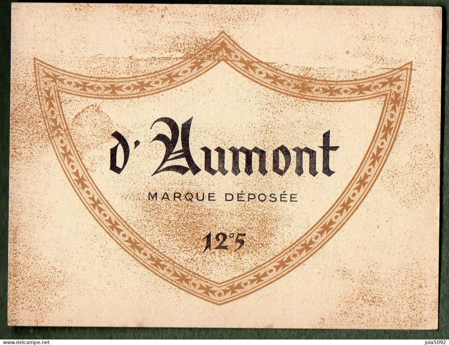 Etiquette Vin D'Aumont 12°5 - Rode Wijn