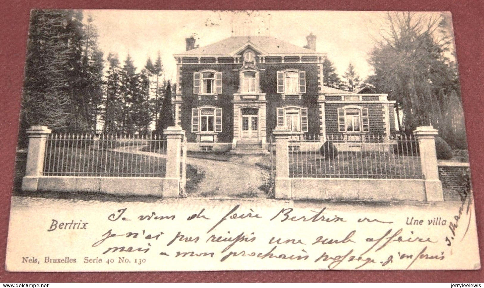 BERTRIX   -  Une  Villa  -  1905    - - Bertrix