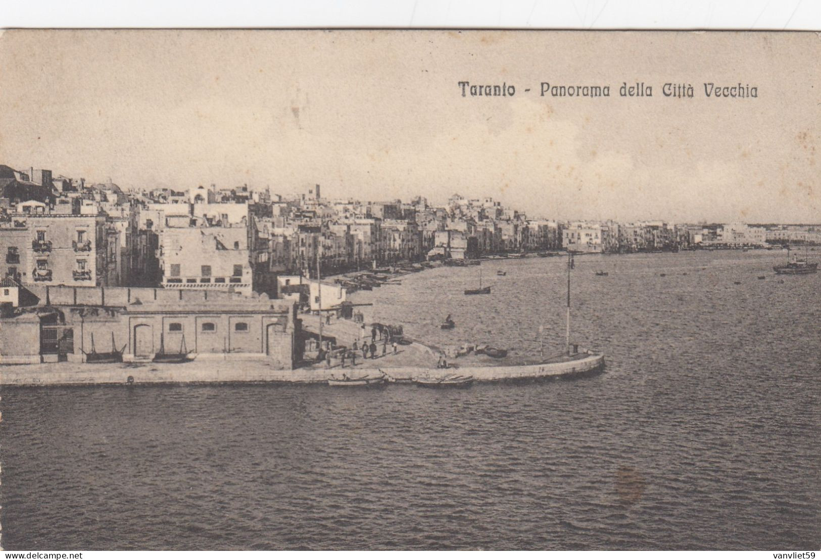 TARANTO-PANORAMA DELLA CITTÀ VECCHIA- CARTOLINA  VIAGGIATA  IL 5-11-1916 - Taranto