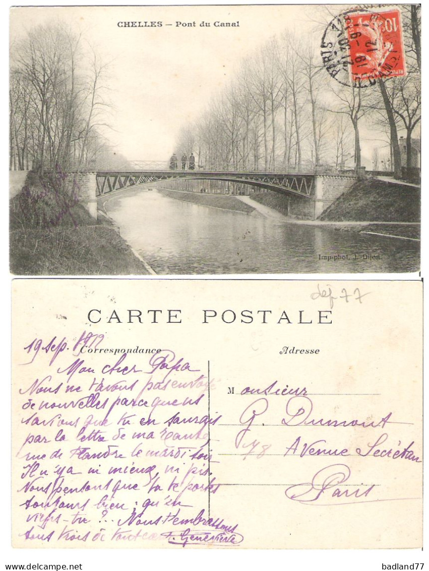 77 - CHELLES - Pont Du Canal - Chelles