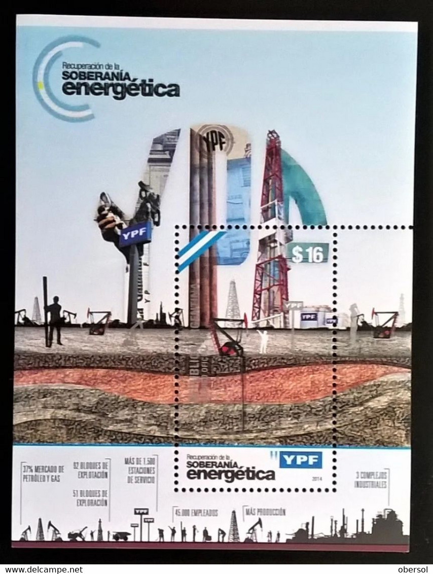 Argentina 2014 YPF Energy Souvenir Sheet MNH - Unused Stamps