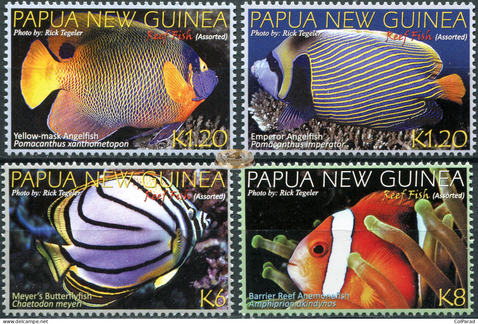 PAPUA NEW GUINEA - 2012 - SET OF 4 STAMPS MNH ** - Reef Fish - Papua New Guinea