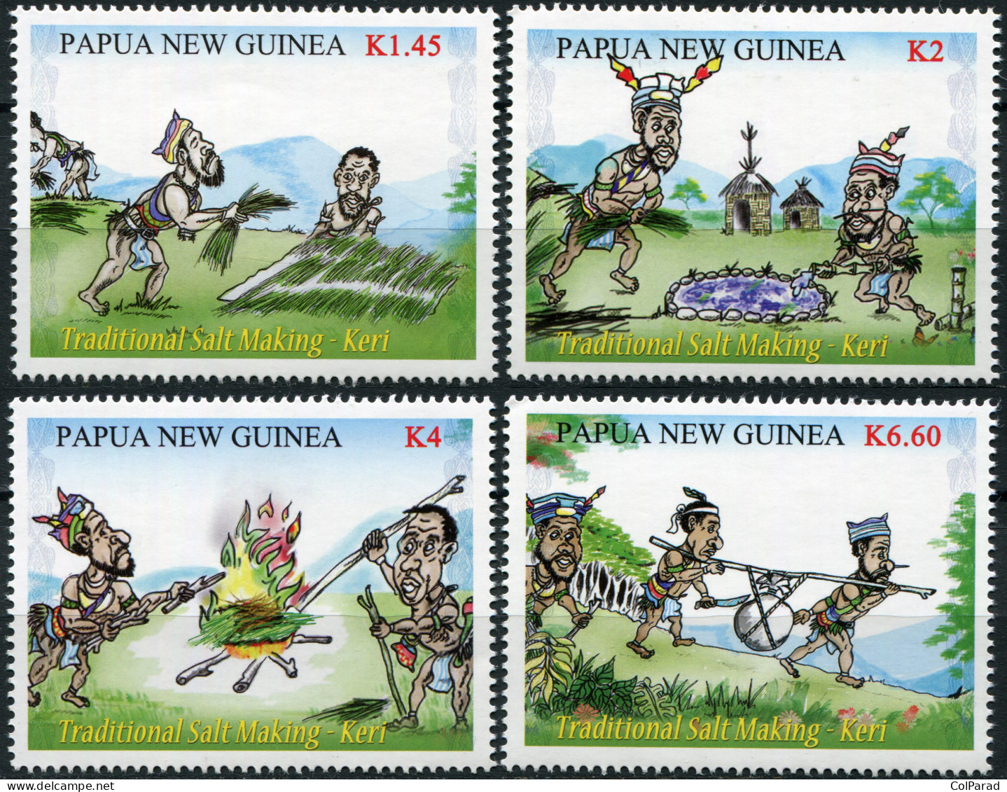 PAPUA NEW GUINEA - 2016 - SET OF 4 STAMPS MNH ** - Traditional Salt Making - Papua New Guinea