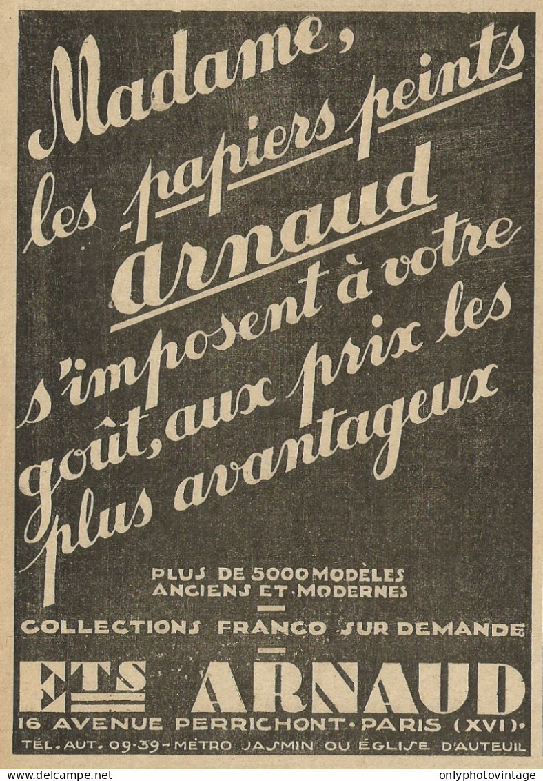 ARNAUD Collections - Paris - Pubblicità 1929 - Advertising - Advertising