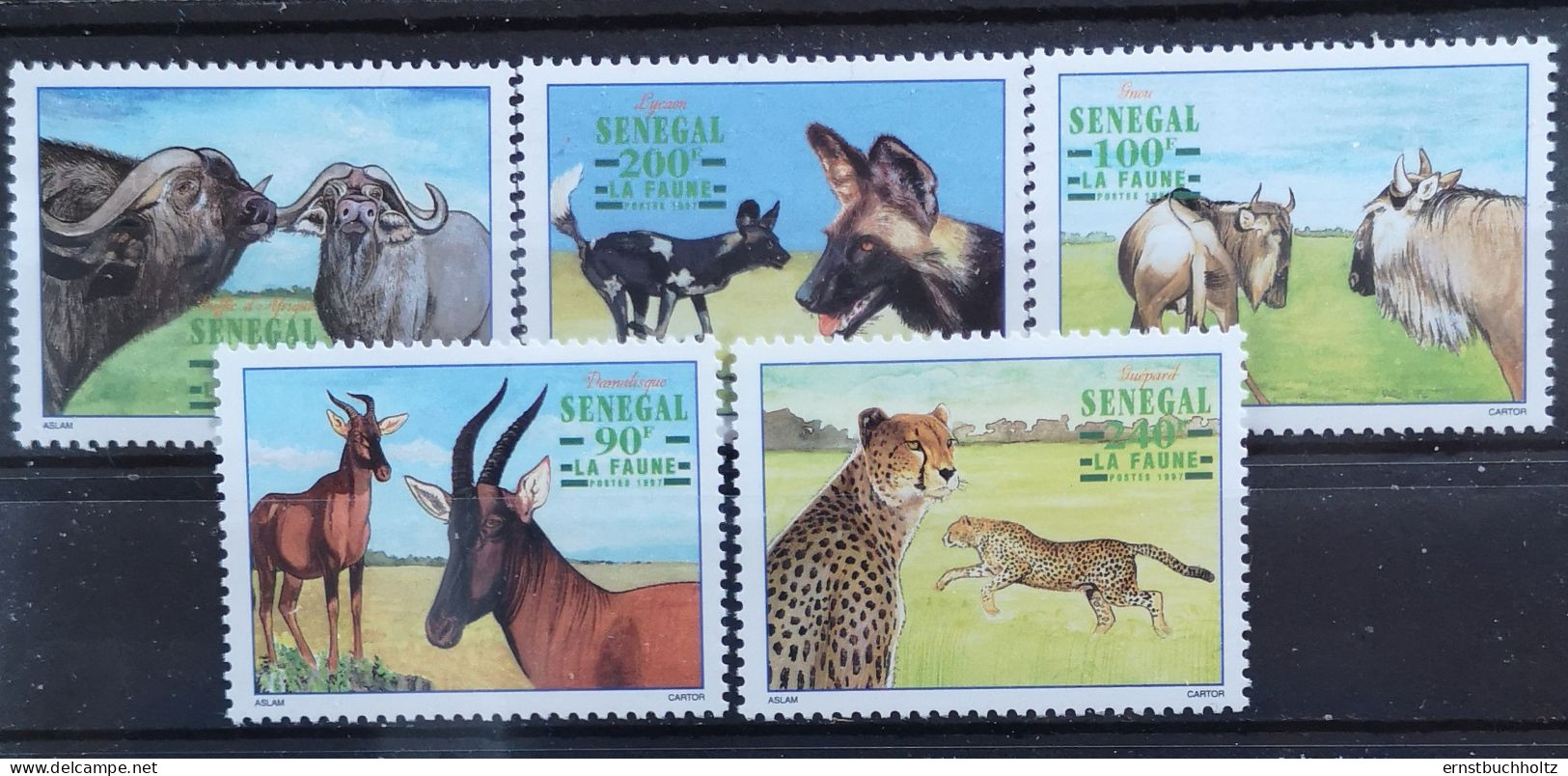 Senegal 1997 Wildlebende Säugetiere Mi 1480/84** - Sénégal (1960-...)