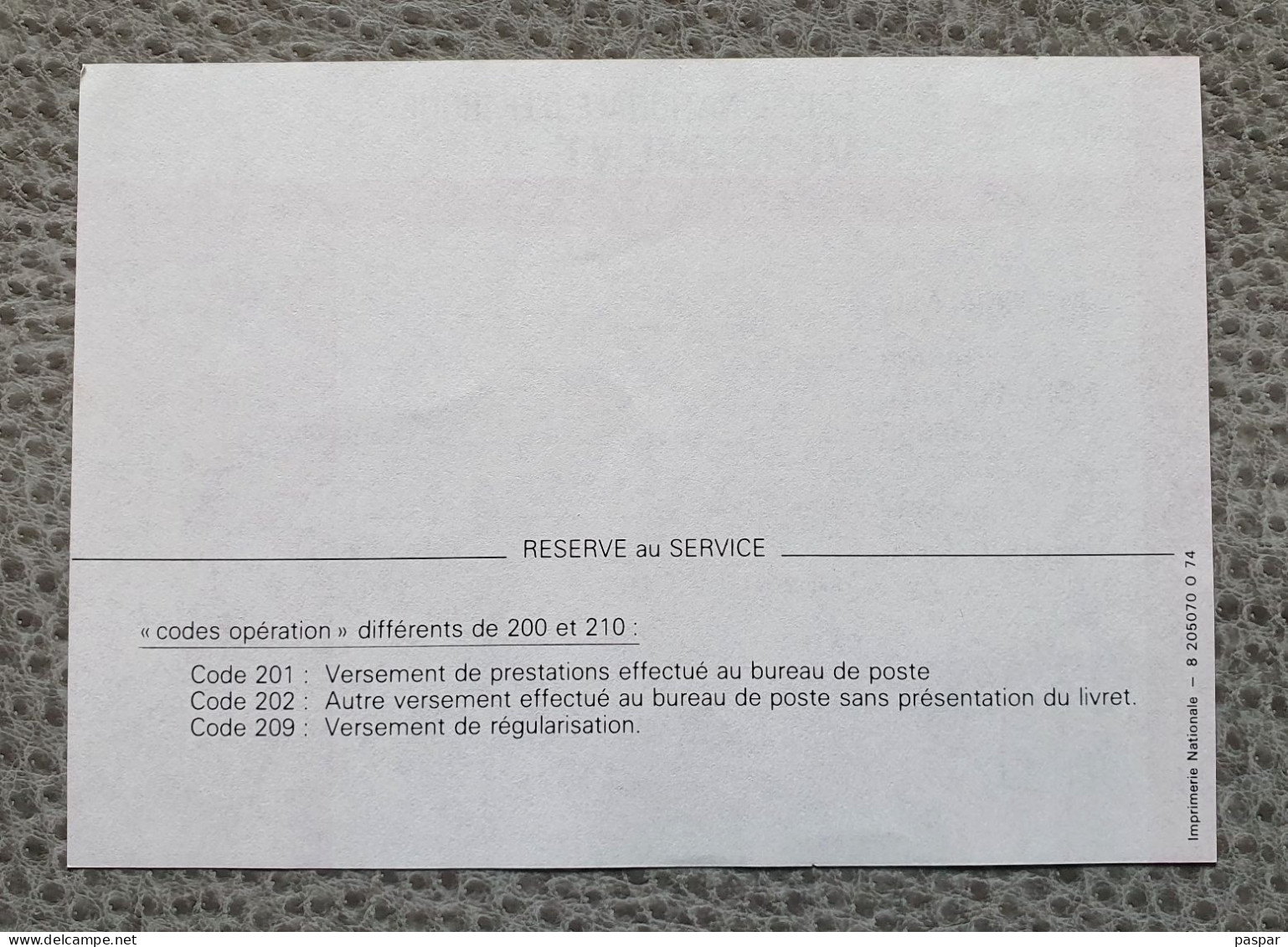 Formulaire CNE 2  Versement Caisse Nationale D'Epargne Poste France - Documents De La Poste