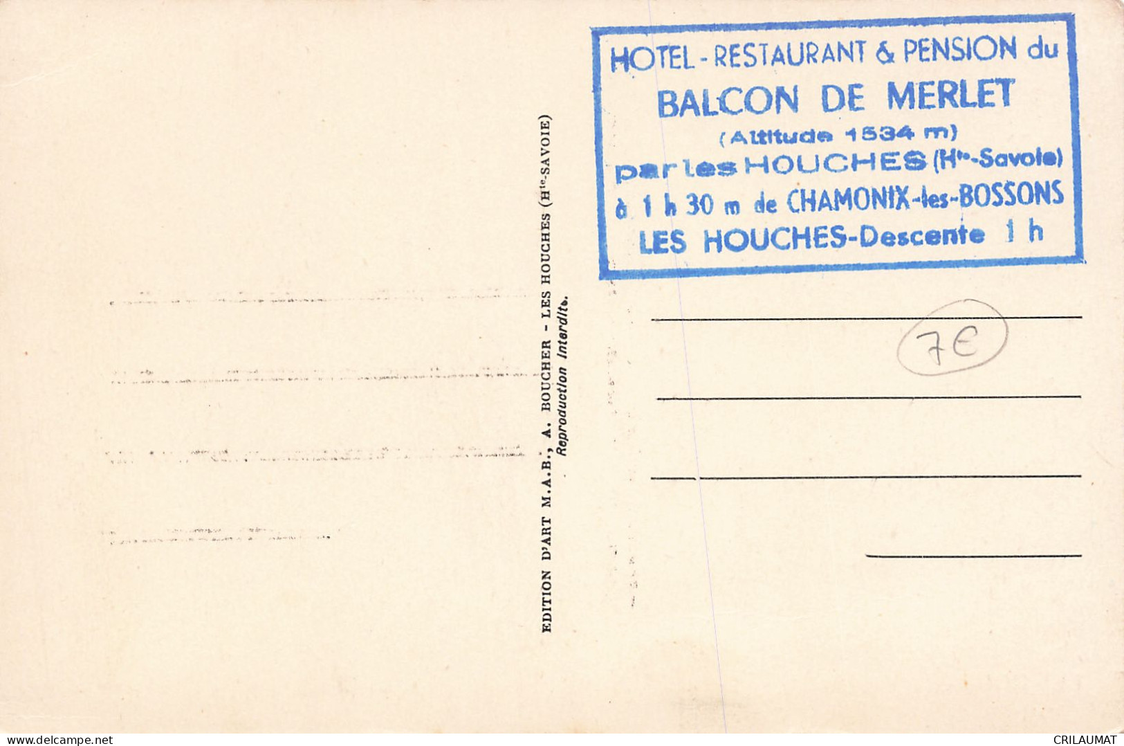 74-LES HOUCHES LE BALCON DE MERLET DERRIERE-N°T5270-H/0353 - Les Houches