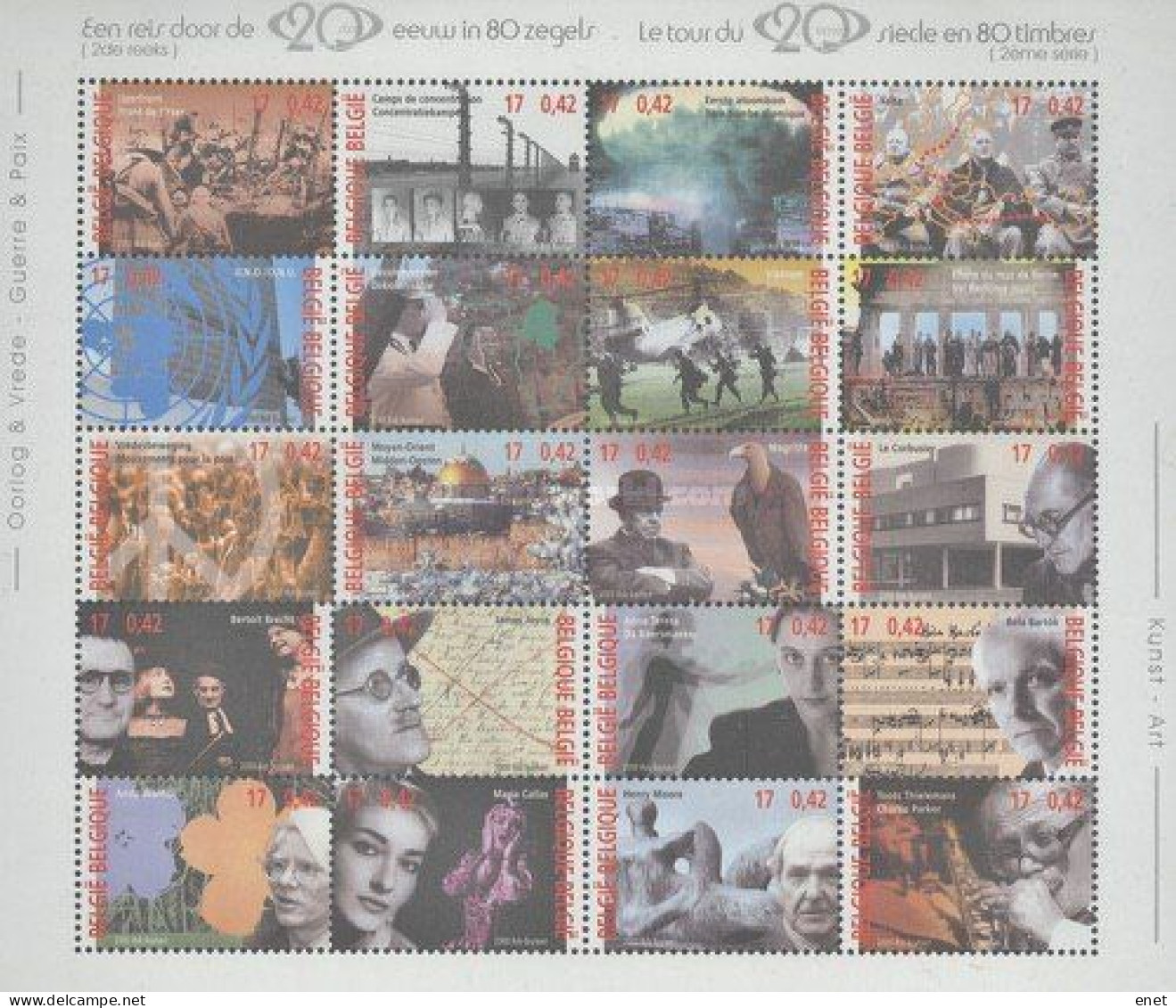 Belgie 2000 - OBP BL87** (2943/62) 20ste Eeuw - 1961-2001