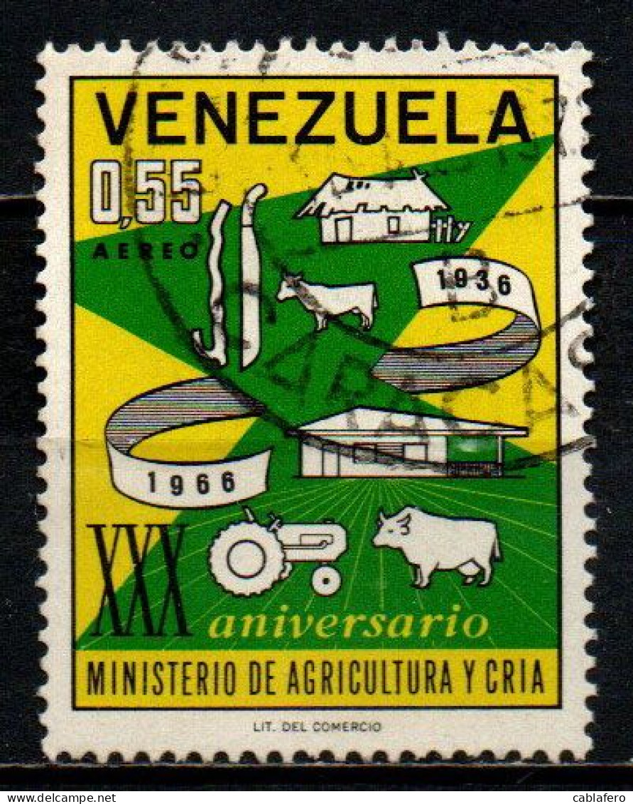 VENEZUELA - 1966 - 30th Anniversary Of The Ministry For Agriculture And Husbandry - USATO - Venezuela