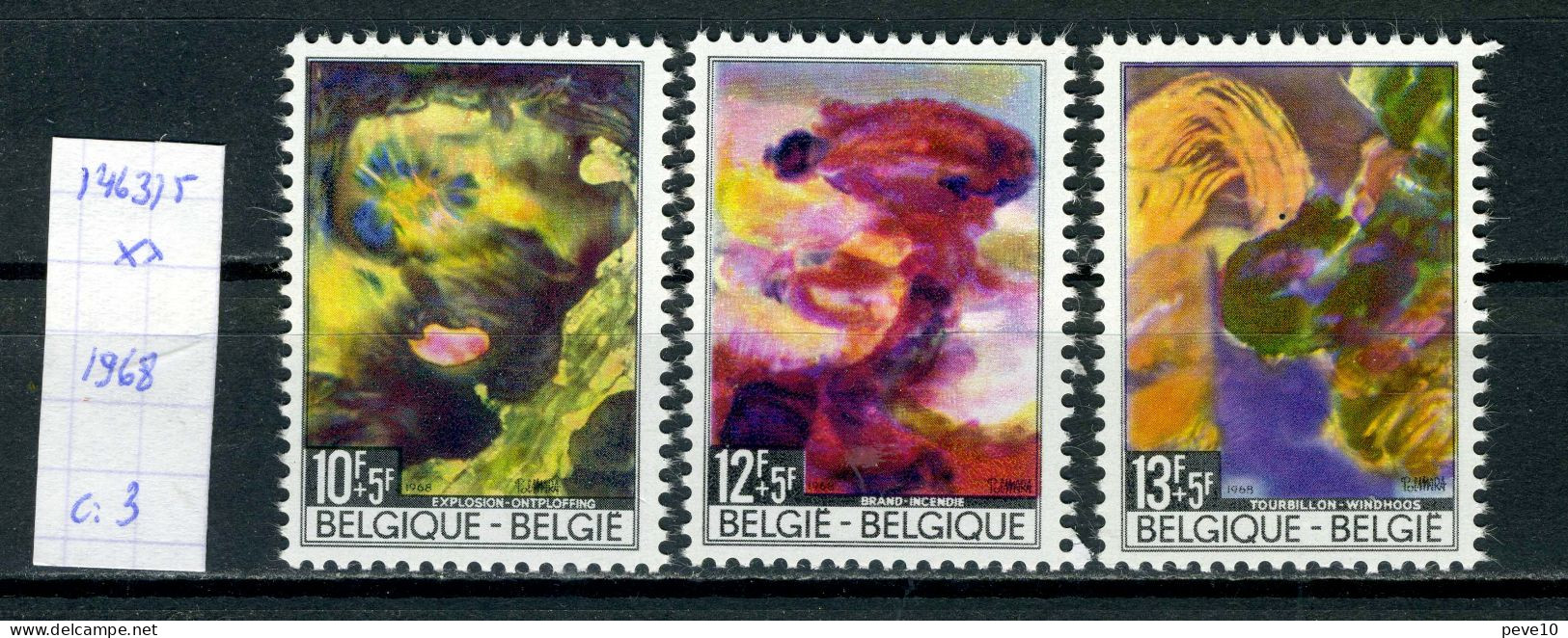 Belgique    N° 1463/5 Xx  Calamités (Pol Mars) - Unused Stamps