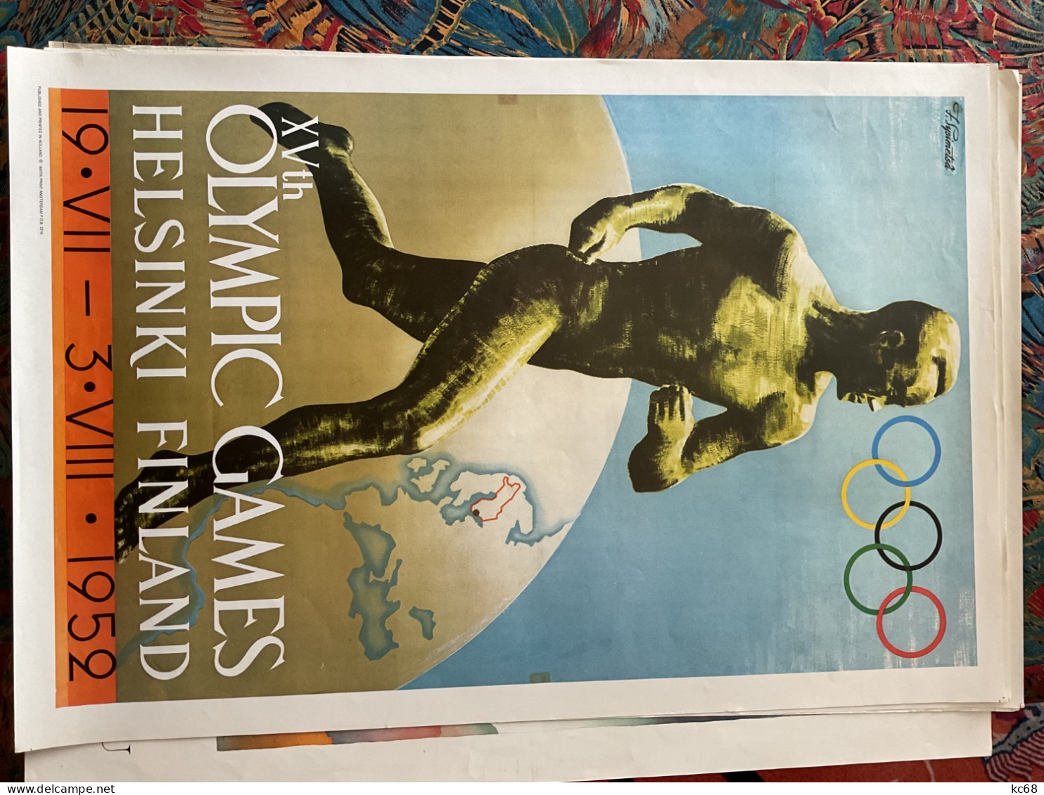 Affiche Jeux Olympiques D'été 1952 HELSINKI - 550 X 810  - A1 - Plakate