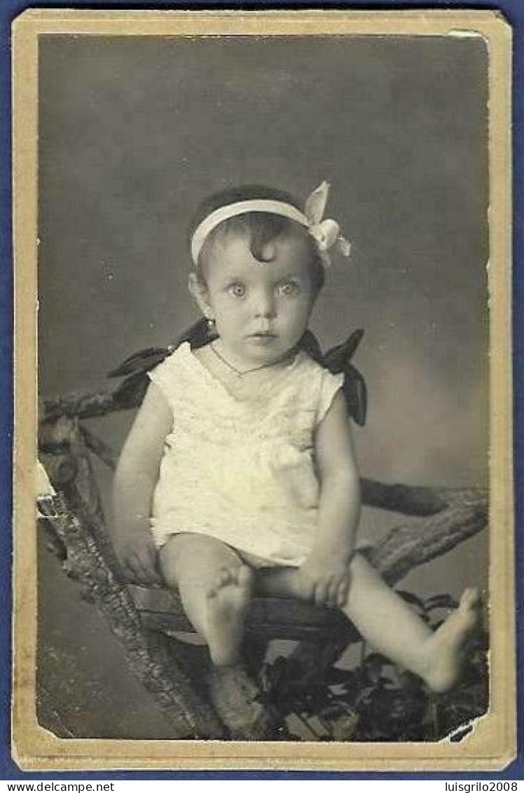 Portugal - Child Portrait. With Dedication -|- Photography - 6x9 Cm. - Antiche (ante 1900)