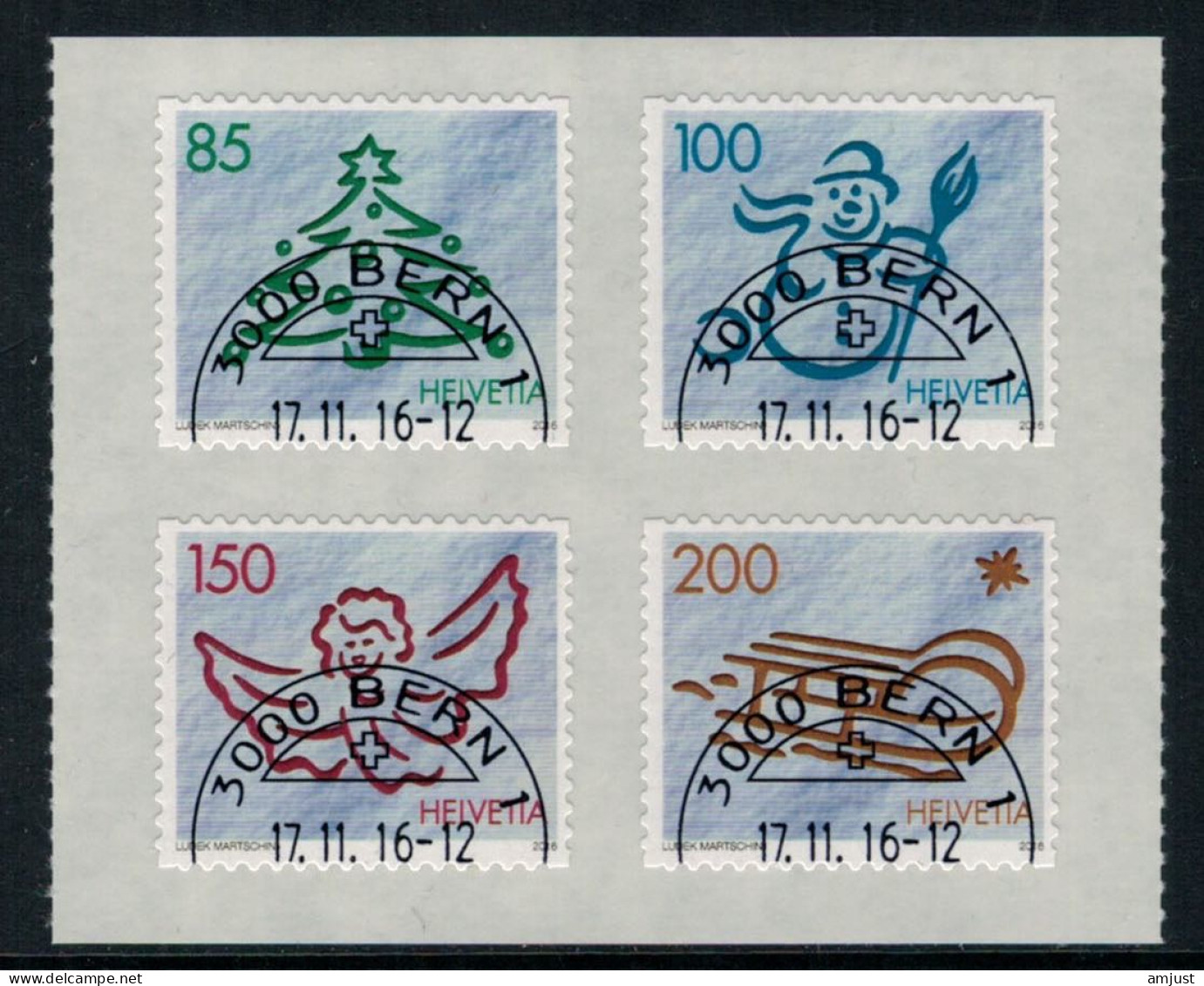 Suisse // Schweiz // Switzerland // 2016 // Timbres De Noël 2026  No. 1612-1615 - Used Stamps