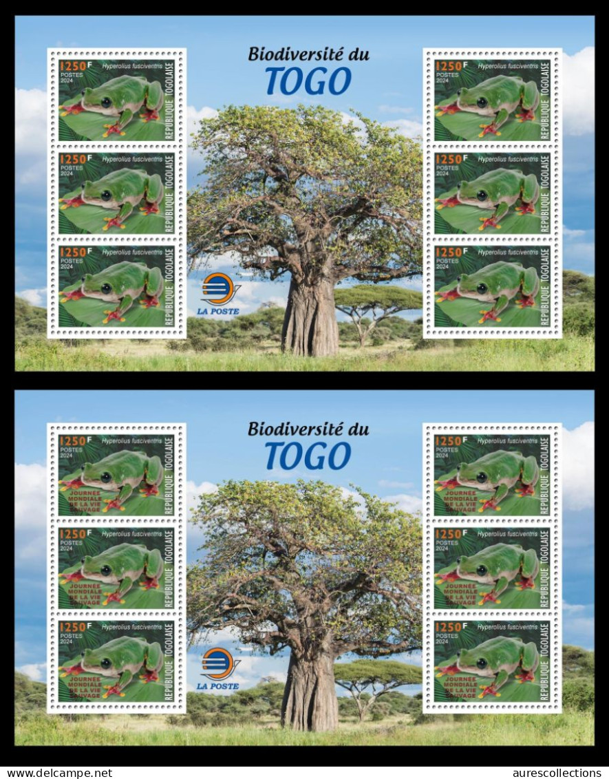 TOGO 2024 FULL PACK 22 MS - REG & OVPT - MUSHROOMS OWL FROG FROGS TURTLE TURTLES HIPPOPOTAMUS BAOBAB MONKEY MONKEYS MNH